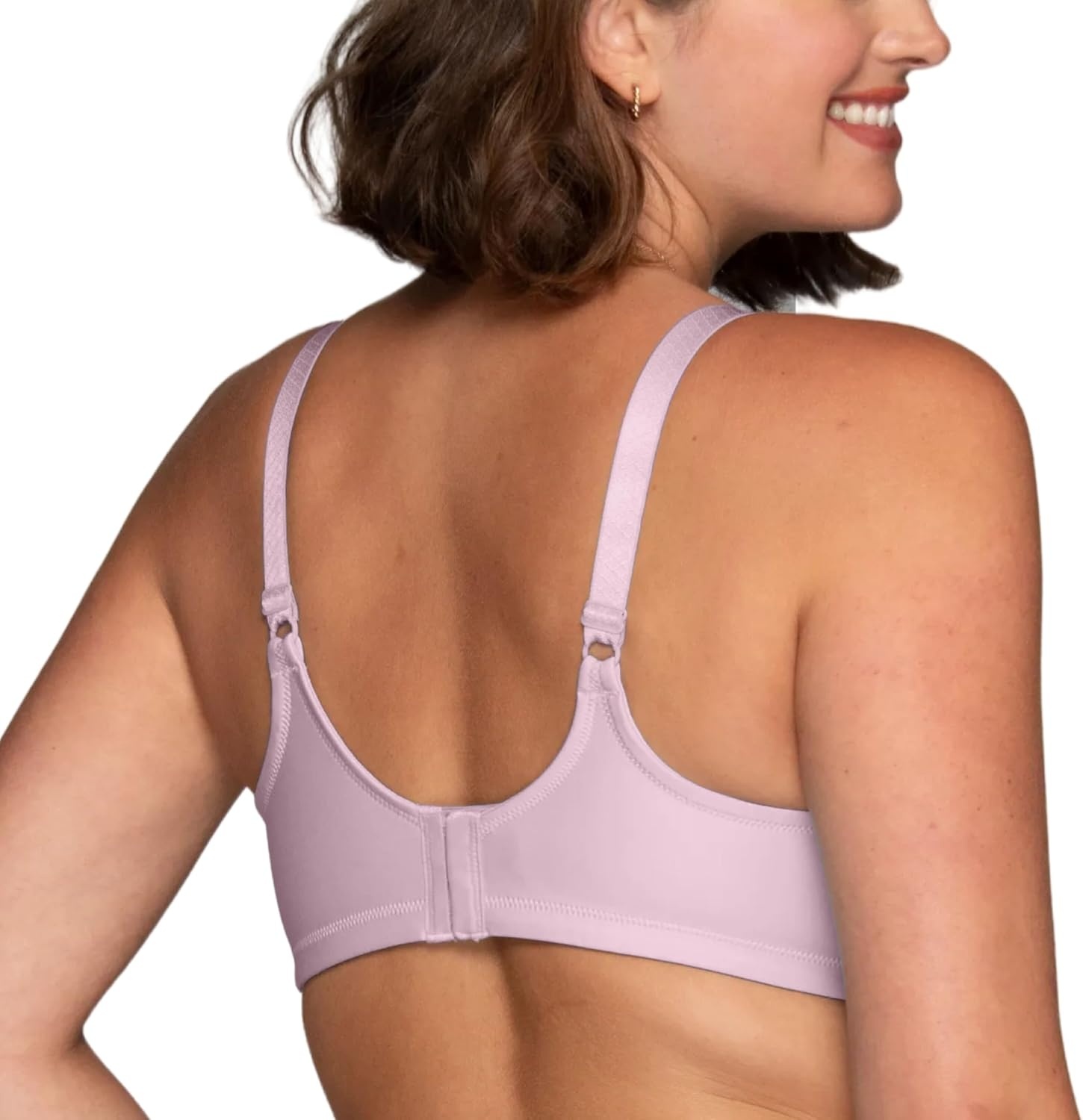 image:imageVanity Fair Womens Full Figure Beauty Back Smoothing Bra 4 Way Stretch Fabric Lightly Lined Cups up to HWirefree Poetic Purple