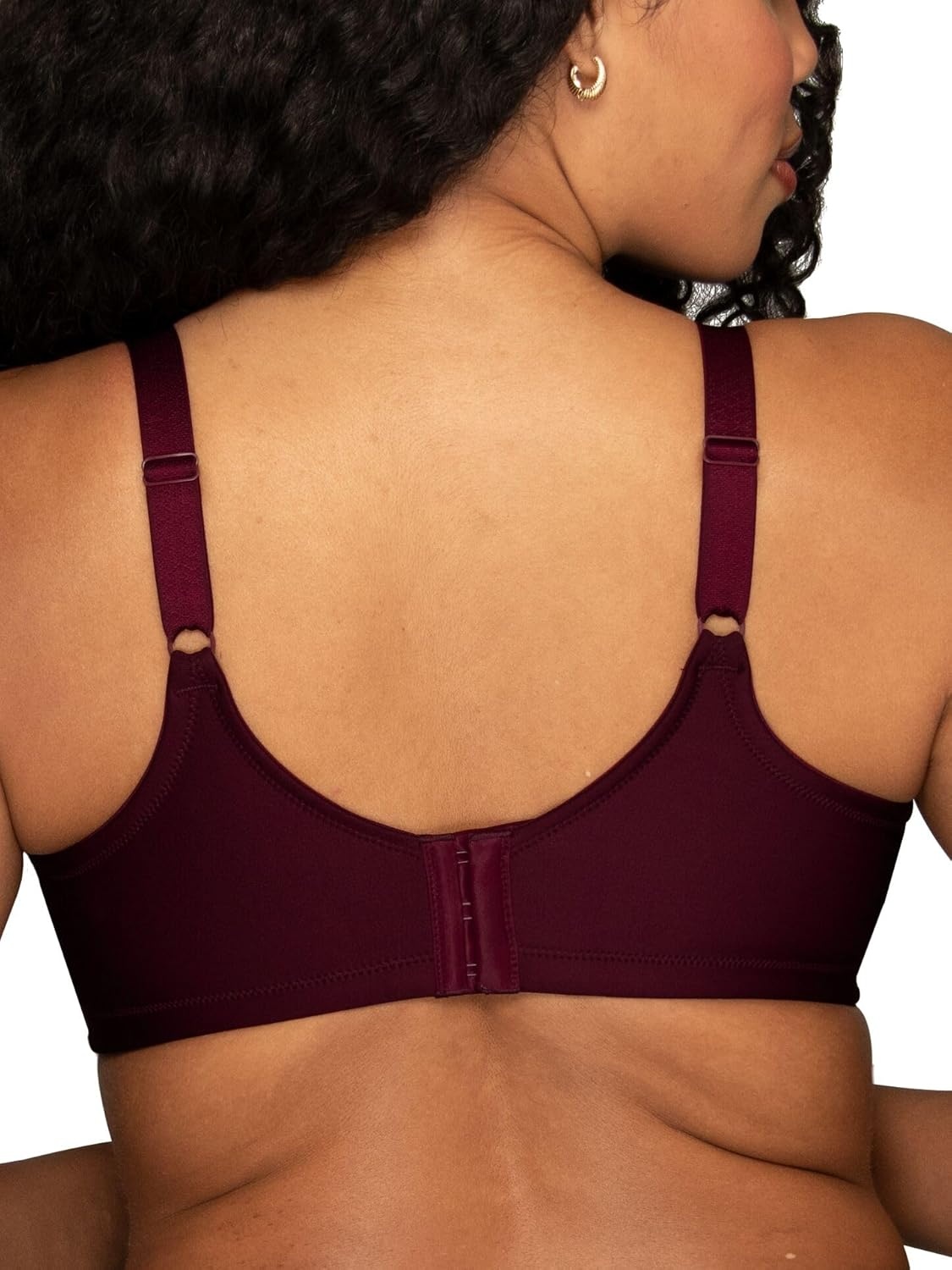 image:imageVanity Fair Womens Full Figure Beauty Back Smoothing Bra 4 Way Stretch Fabric Lightly Lined Cups up to HWirefree Sophisticated Plum