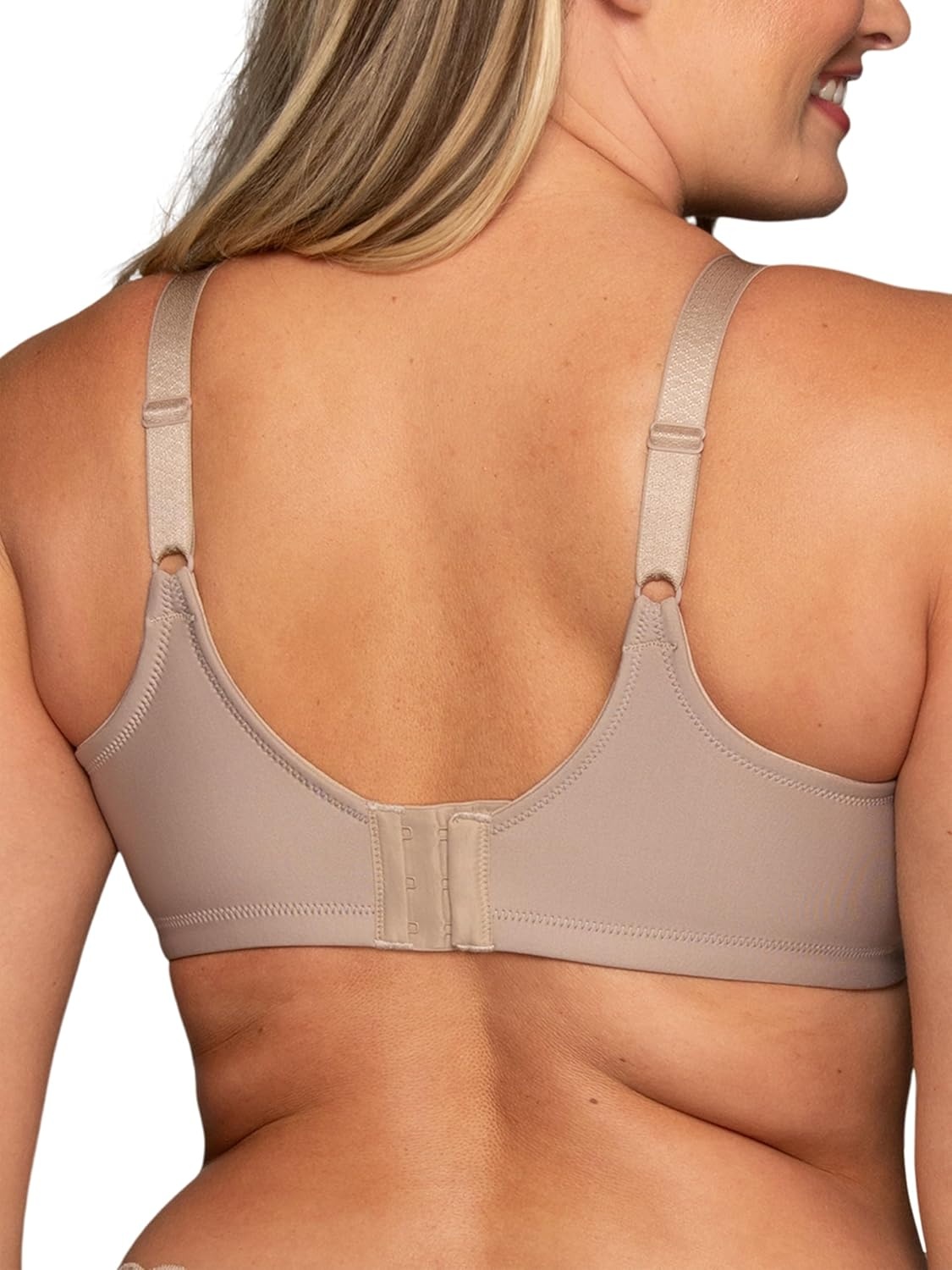 image:imageVanity Fair Womens Full Figure Beauty Back Smoothing Bra 4 Way Stretch Fabric Lightly Lined Cups up to HWirefree Toasted Coconut