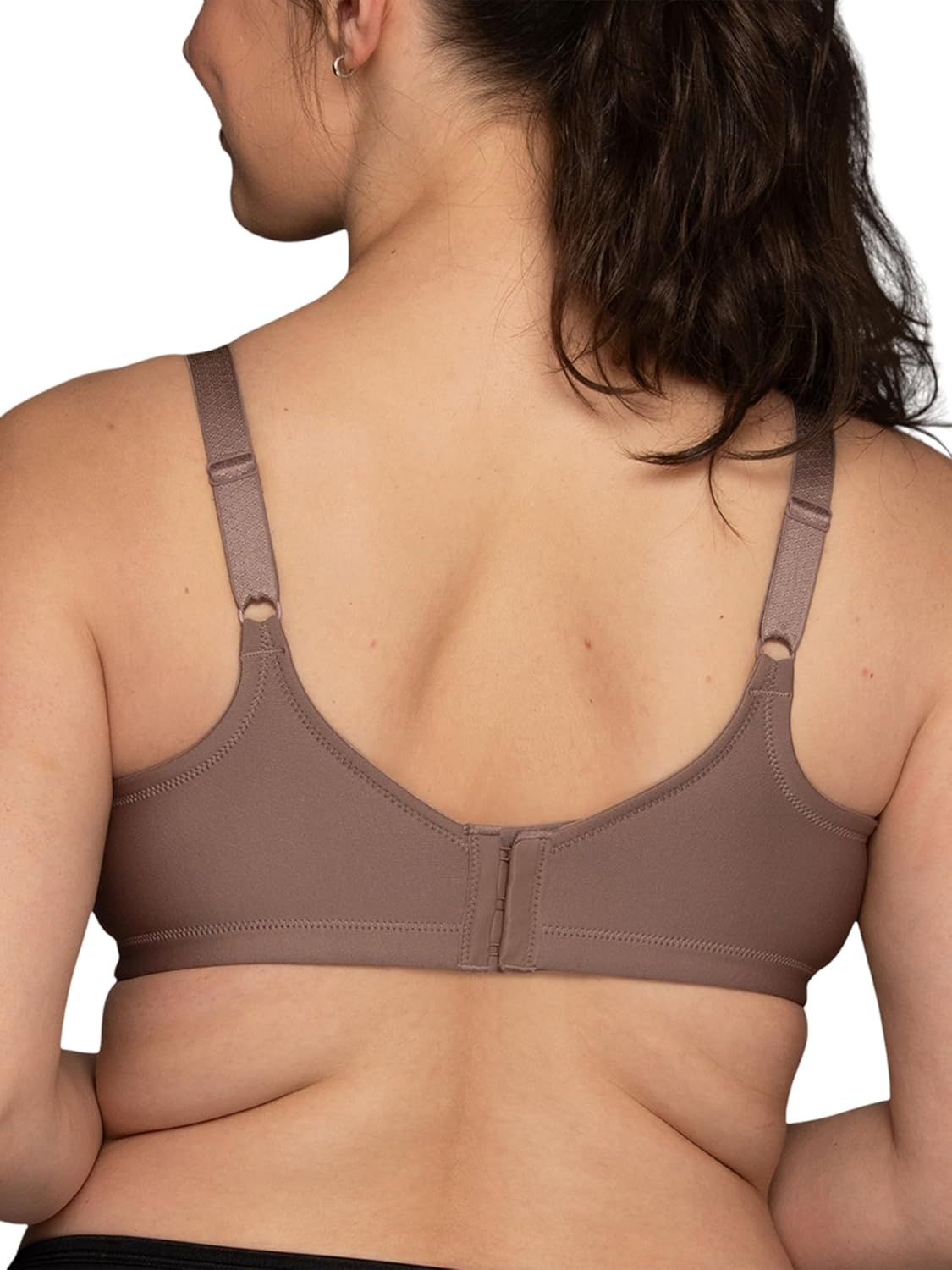 image:imageVanity Fair Womens Full Figure Beauty Back Smoothing Bra 4 Way Stretch Fabric Lightly Lined Cups up to HWirefree Walnut