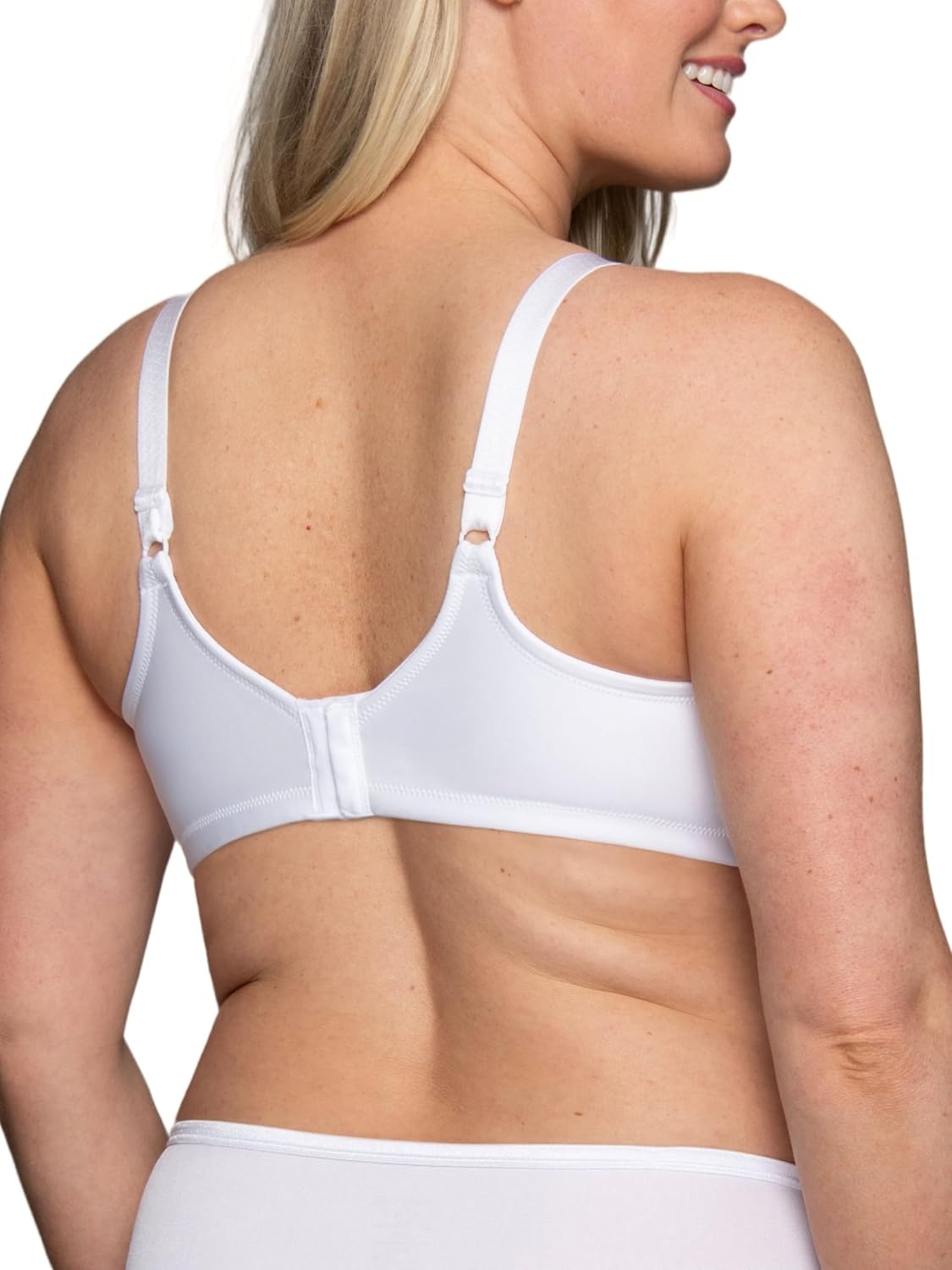 image:imageVanity Fair Womens Full Figure Beauty Back Smoothing Bra 4 Way Stretch Fabric Lightly Lined Cups up to HWirefree White