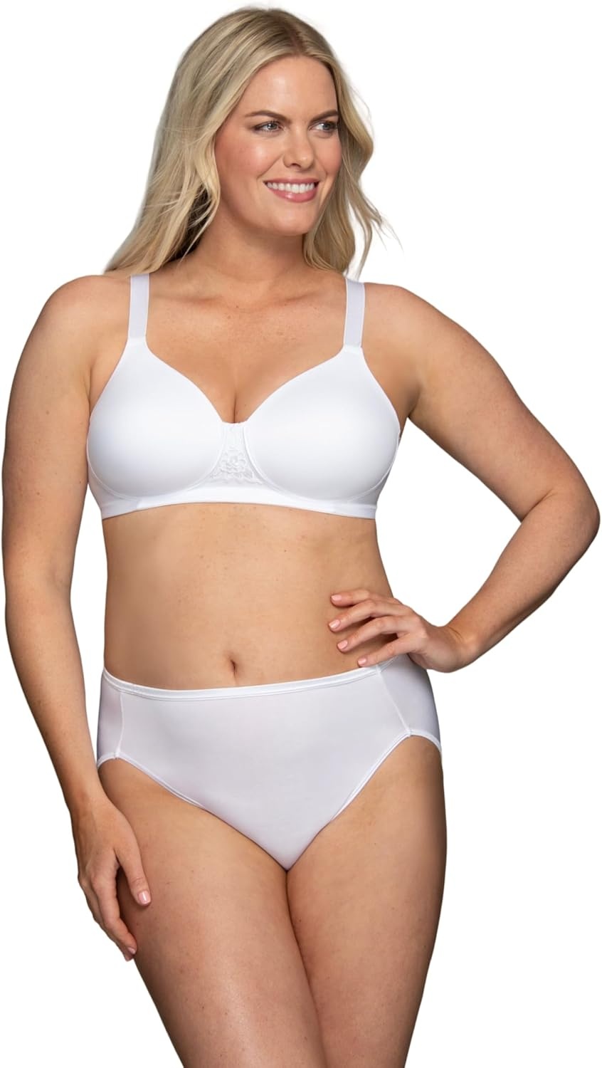image:imageVanity Fair Womens Full Figure Beauty Back Smoothing Bra 4 Way Stretch Fabric Lightly Lined Cups up to HWirefree White