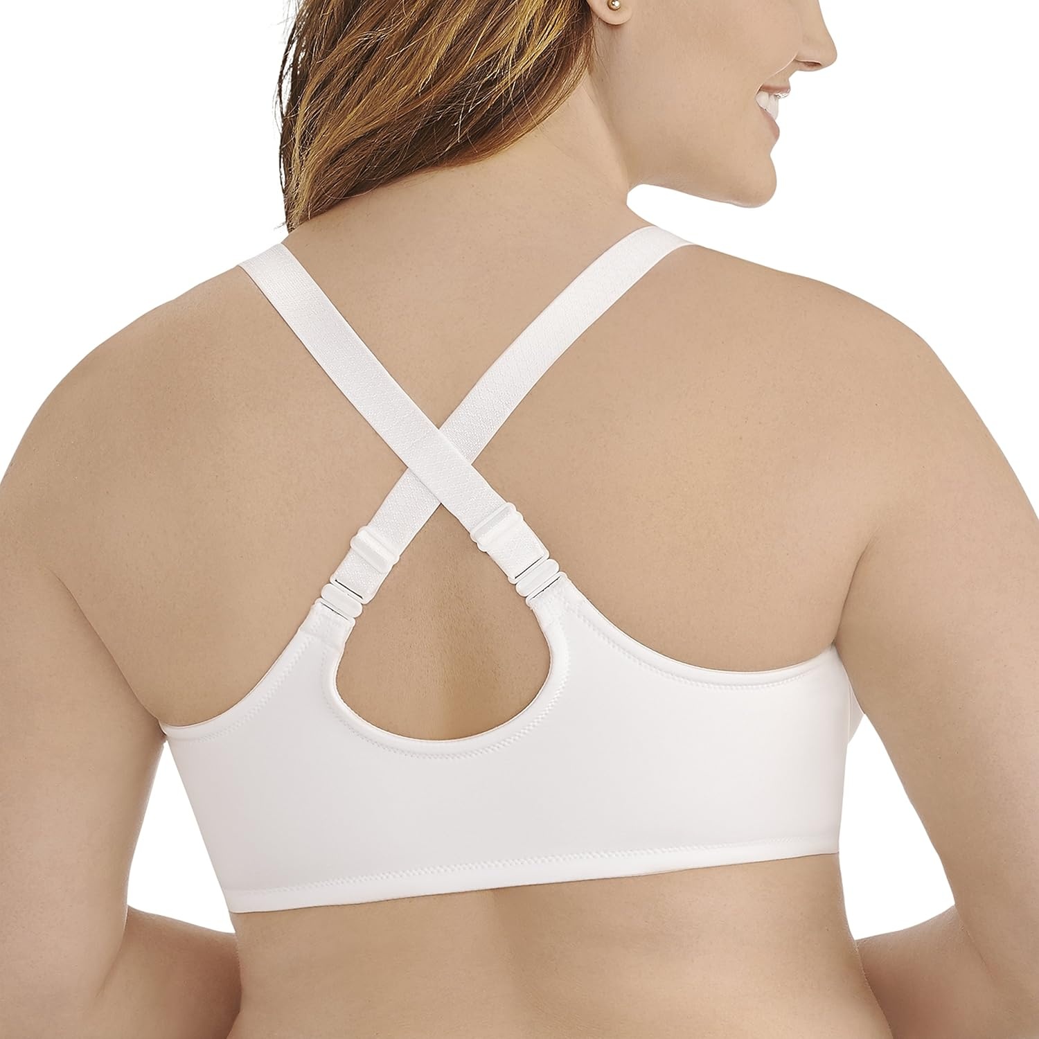 image:imageVanity Fair Womens Full Figure Front Closure Bra Beauty Back Smoothing Lightly Lined Cups up to DDDStar White