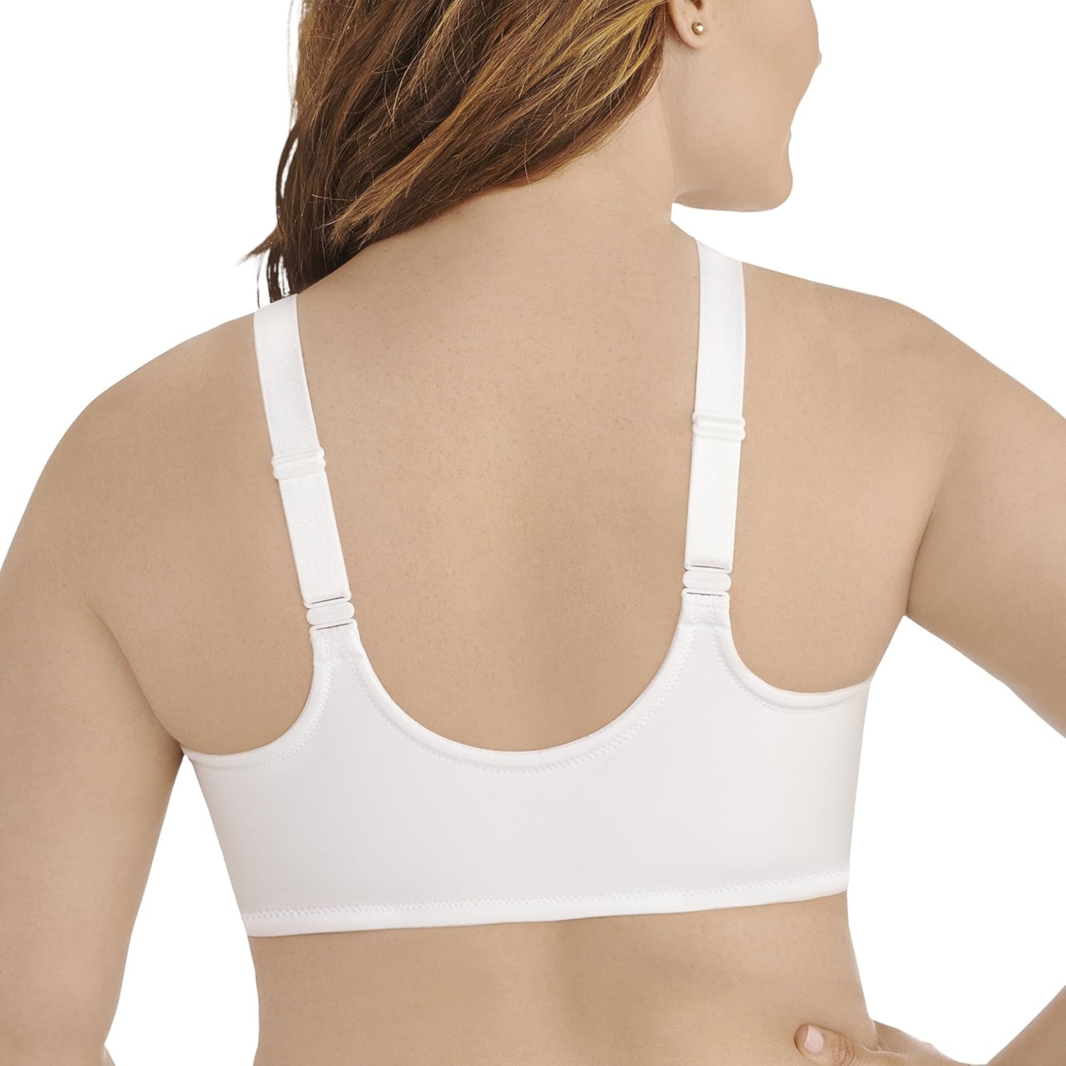 image:imageVanity Fair Womens Full Figure Front Closure Bra Beauty Back Smoothing Lightly Lined Cups up to DDDStar White