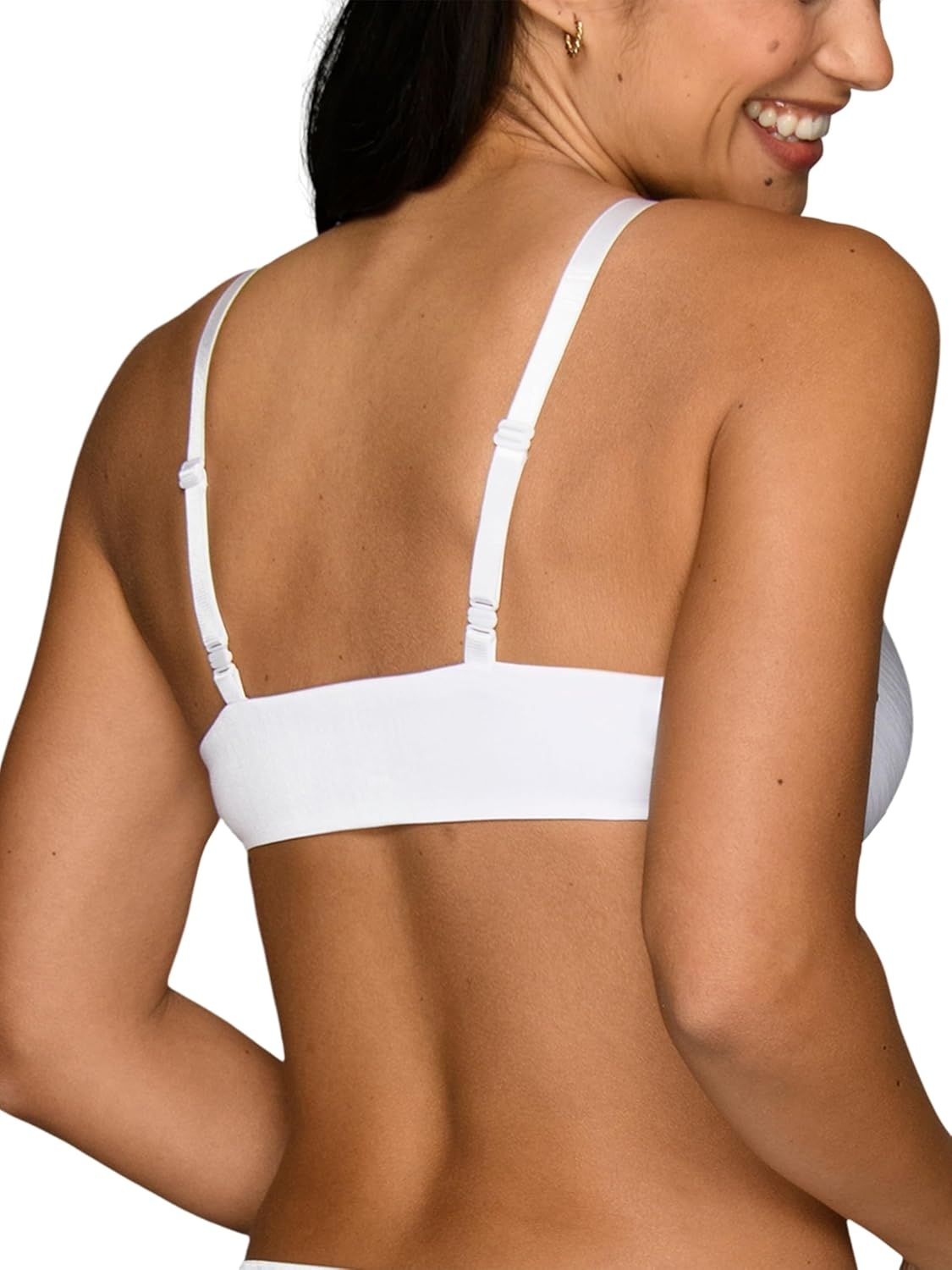 image:imageVanity Fair Womens Illumination Front Closure Bra 3Way Convertible Straps Lightly Lined Cups up to DDWhite