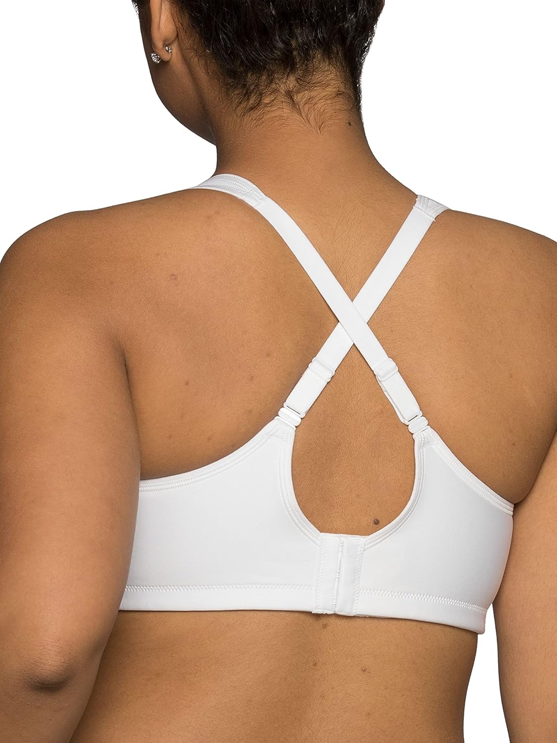 image:imageVanity Fair Womens Medium Impact Sports Bras for Women Breathable Moisture Wicking Padded Cups up to DDDWireless 2 Pack BlackWhite