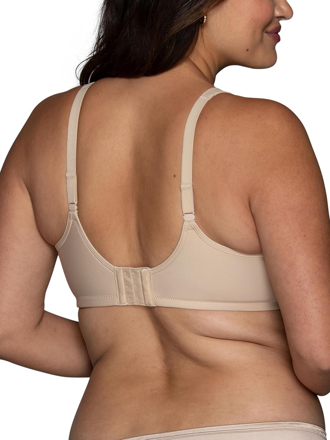 image:imageVanity Fair Womens Medium Impact Sports Bras for Women Breathable Moisture Wicking Padded Cups up to DDDWireless 3 Pack WhiteNeutralBlack