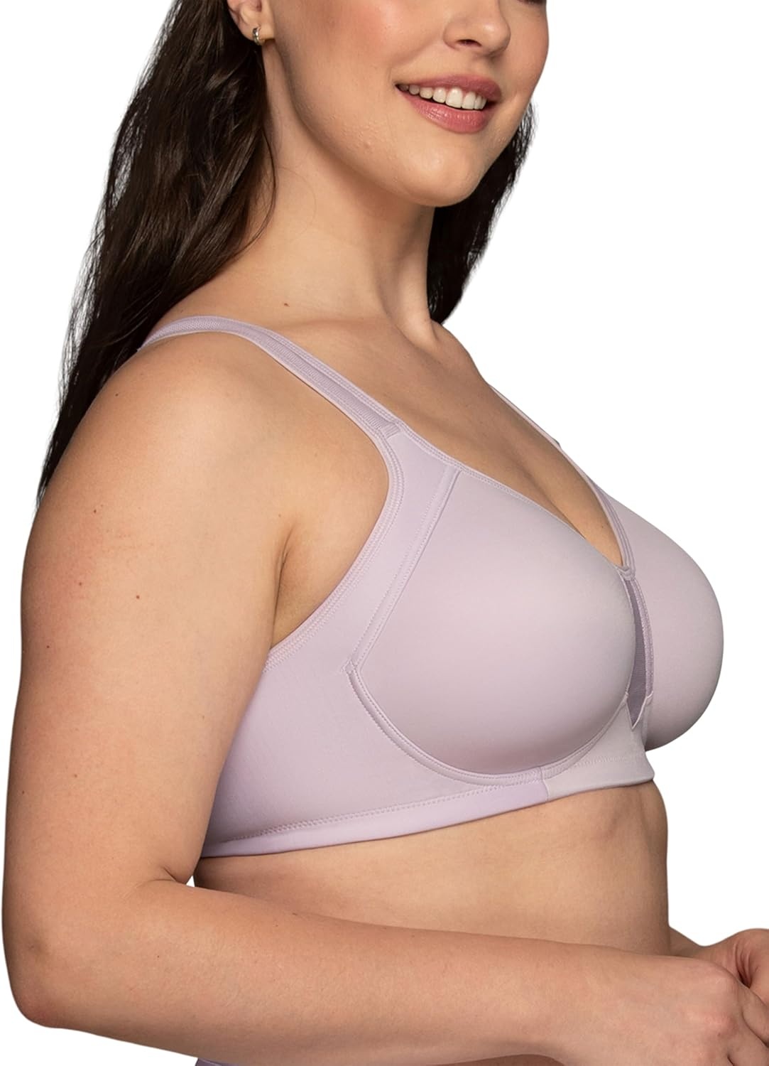 image:imageVanity Fair Womens Medium Impact Sports Bras for Women Breathable Moisture Wicking Padded Cups up to DDDWireless Soft Violet