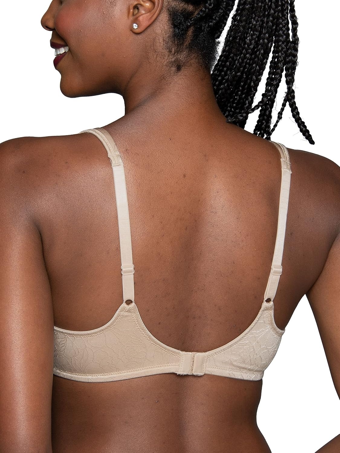 image:imageVanity Fair Womens Perfect TShirt Bra Body Shine Full Coverage Lightly Lined Cups up to DDUnderwire Beige Jacquard