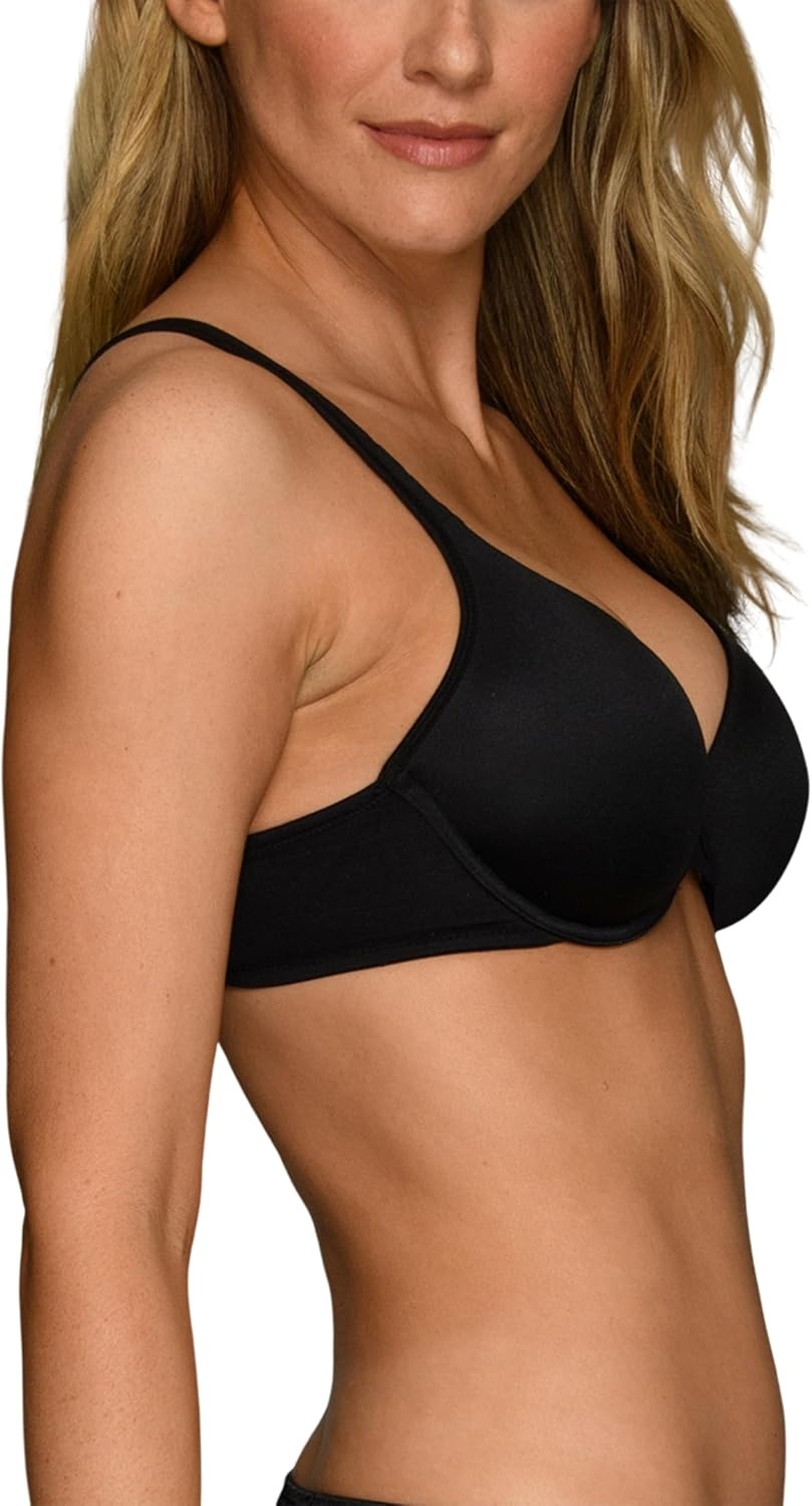 image:imageVanity Fair Womens Perfect TShirt Bra Body Shine Full Coverage Lightly Lined Cups up to DDUnderwire Black