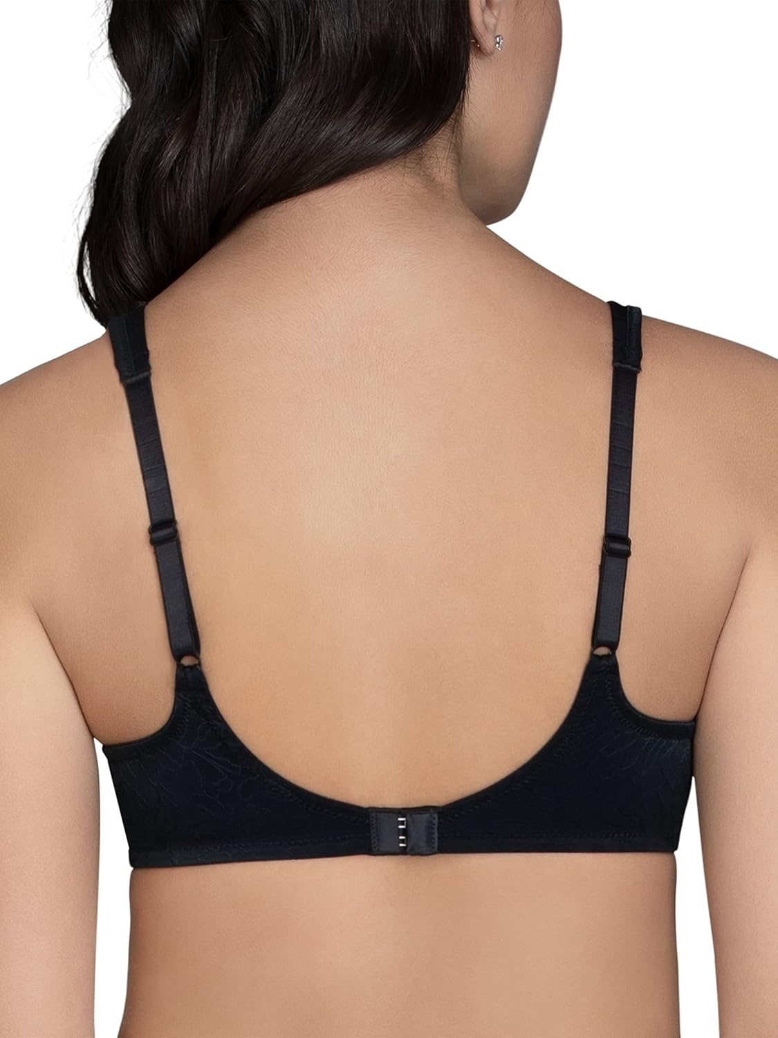 image:imageVanity Fair Womens Perfect TShirt Bra Body Shine Full Coverage Lightly Lined Cups up to DDUnderwire Black Jacquard