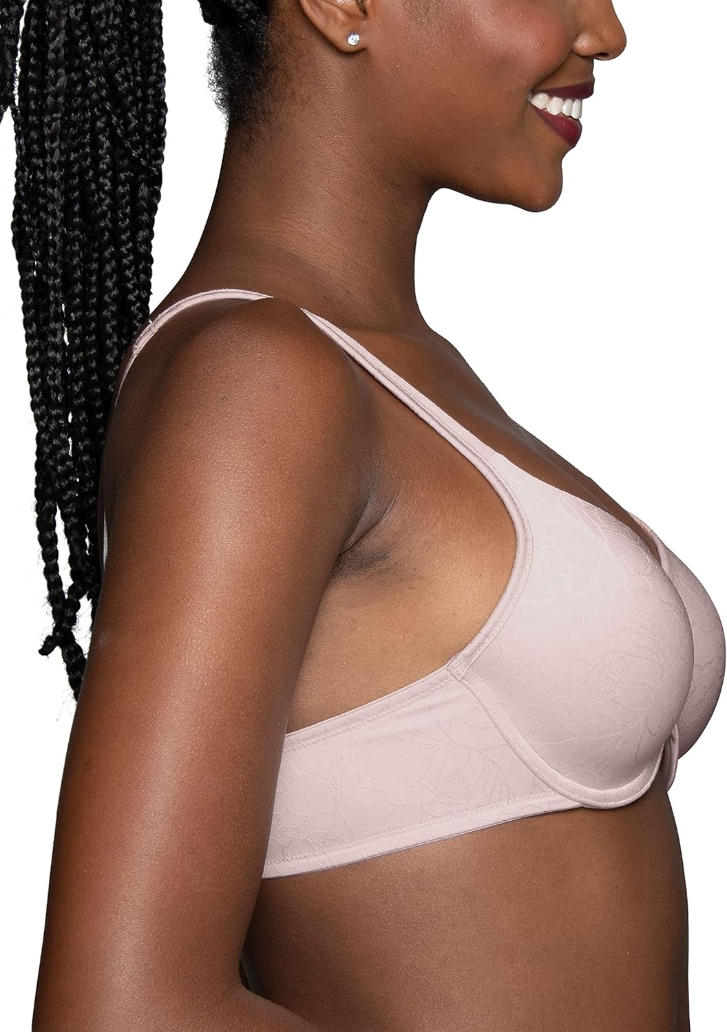 image:imageVanity Fair Womens Perfect TShirt Bra Body Shine Full Coverage Lightly Lined Cups up to DDUnderwire Quartz Jacquard