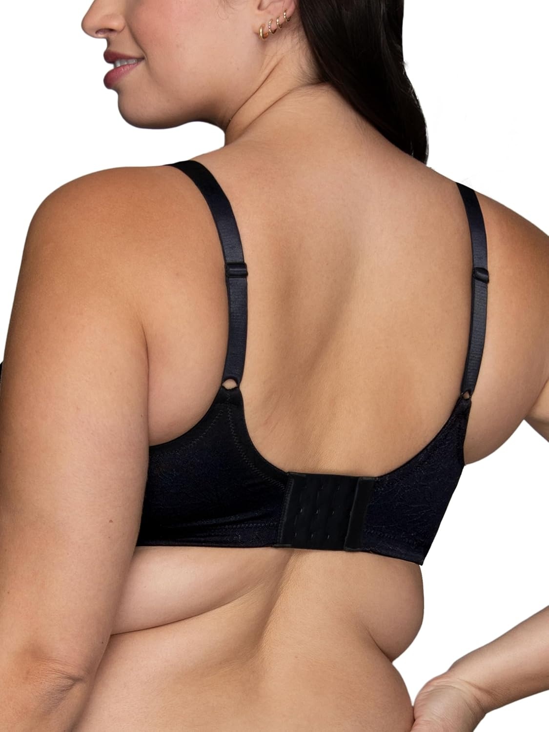 image:imageVanity Fair Womens Perfect TShirt Bra Body Shine Full Coverage Lightly Lined Cups up to DDWirefree Black Jacquard