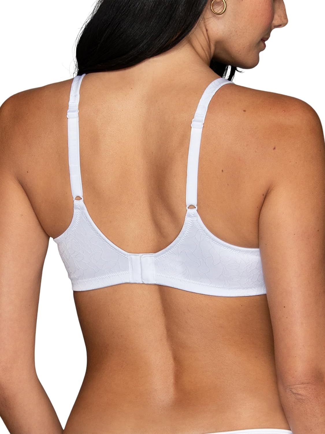 image:imageVanity Fair Womens Perfect TShirt Bra Body Shine Full Coverage Lightly Lined Cups up to DDWirefree White Jacquard