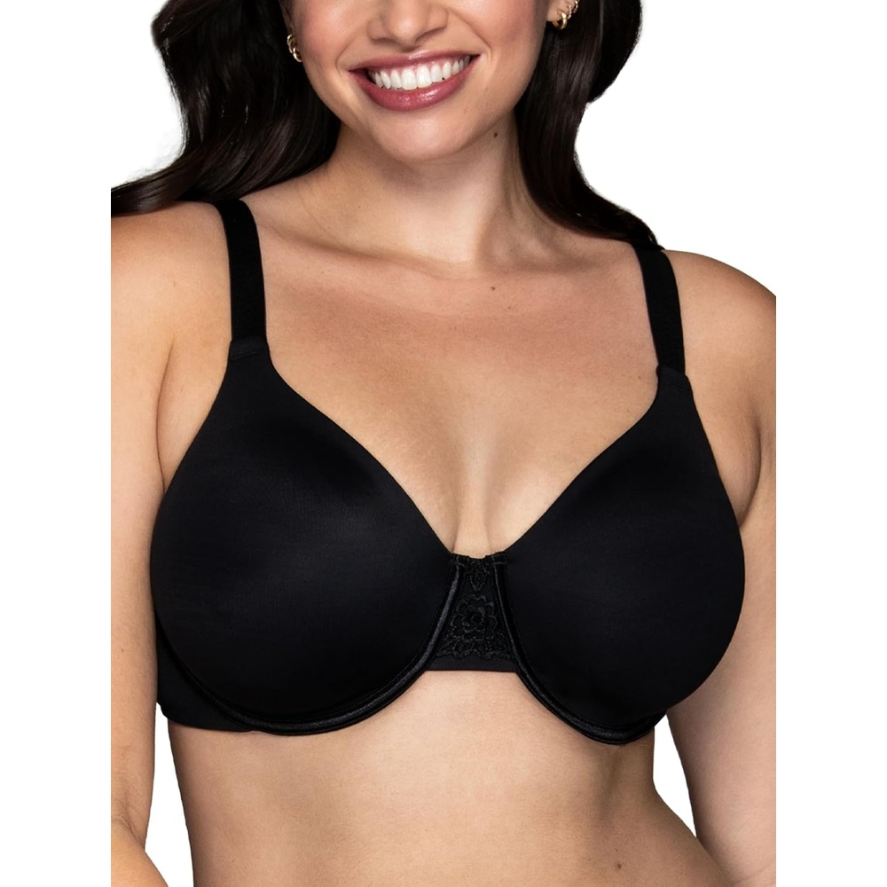 image:imageVanity Fair Womens Beauty Back Smoothing Minimizer Bra Minimizes Bust Line up to 15 Non Padded Cups up to HMidnight Black