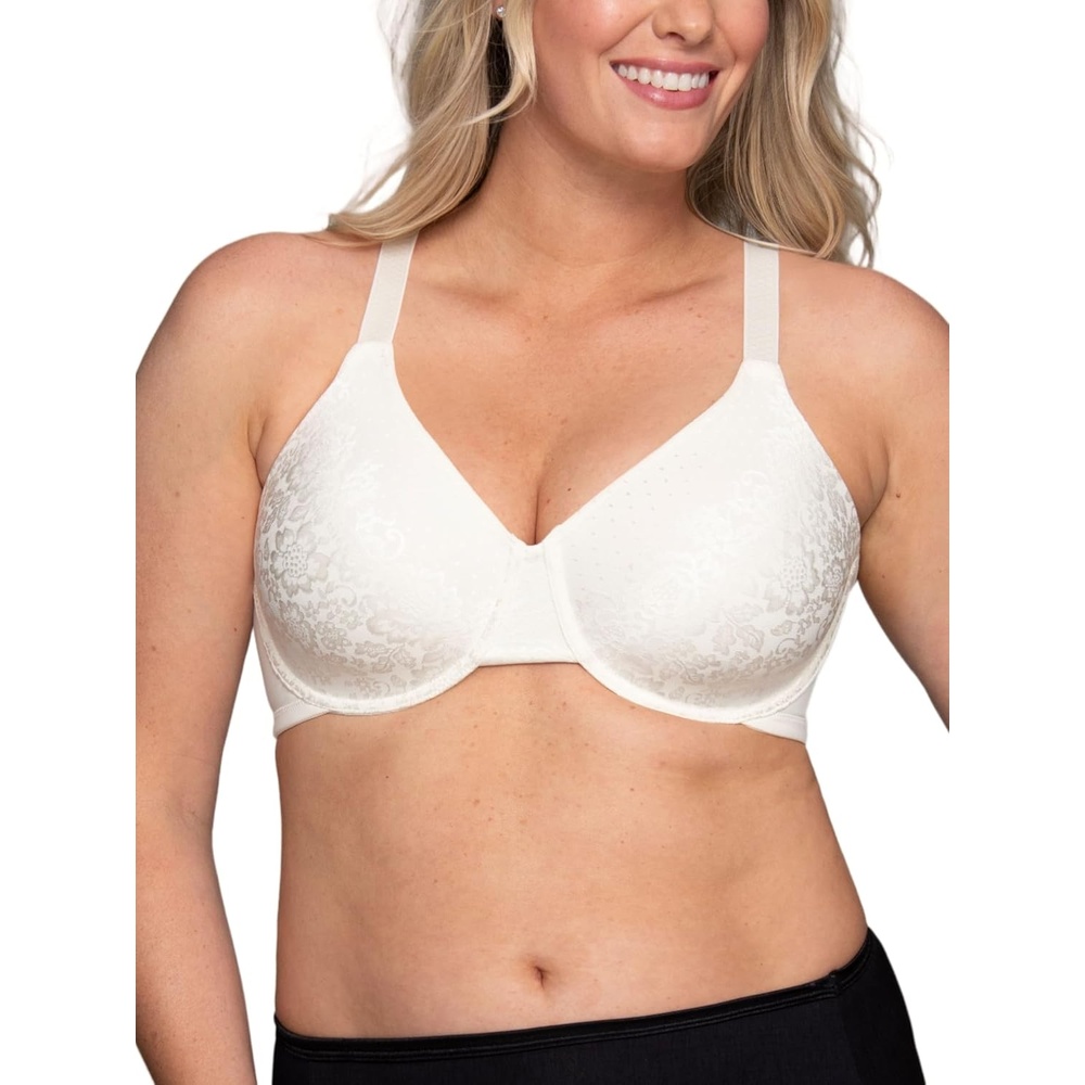 image:imageVanity Fair Womens Beauty Back Smoothing Minimizer Bra Minimizes Bust Line up to 15 Non Padded Cups up to HWhite Coconut Lace