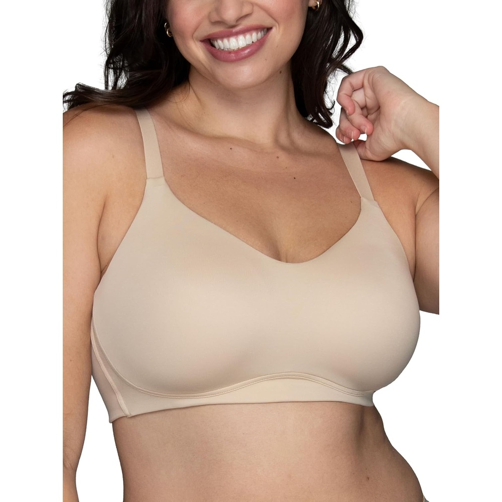 image:imageVanity Fair Womens Beauty Back Smoothing Simple Sizing Wireless Bra 4Way Stretch Fabric Sizes S3XLDamask Neutral