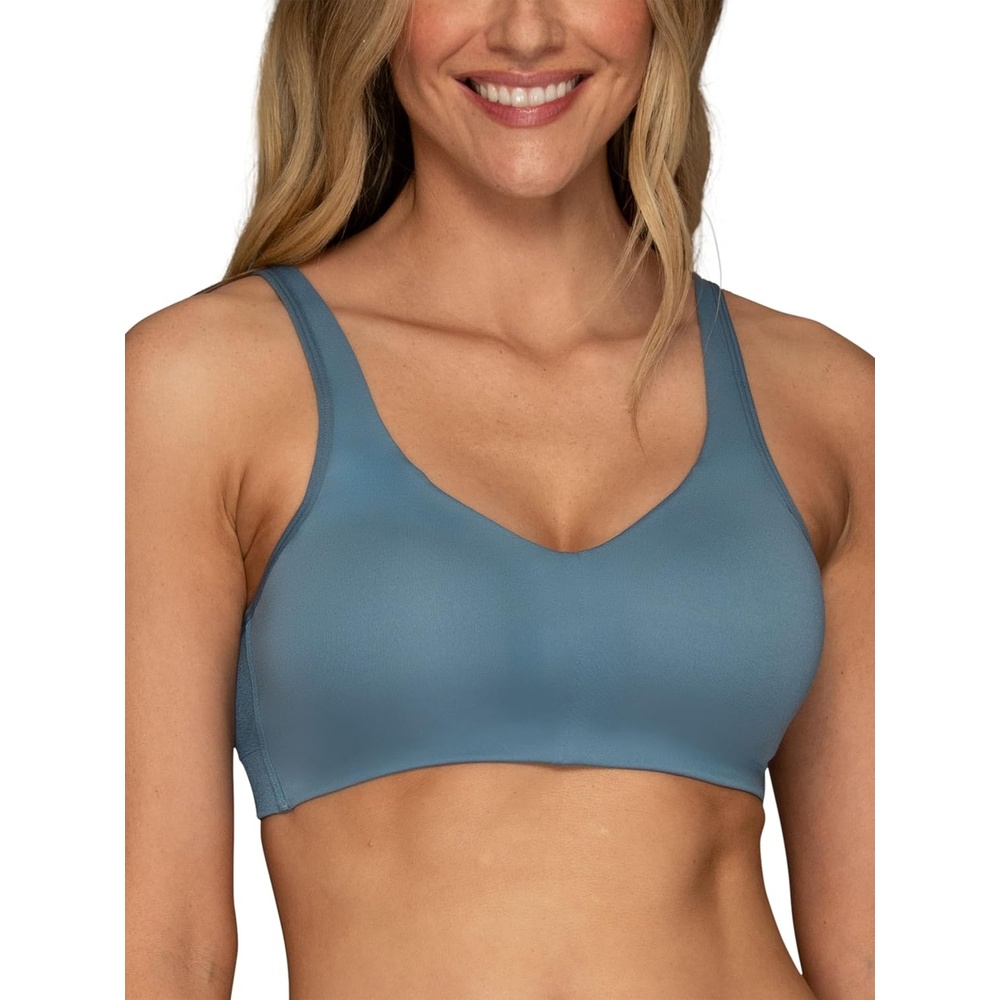 image:imageVanity Fair Womens Beauty Back Smoothing Wireless Bra Comfort and Support Simple Sizing Available S3xlUrban Blue
