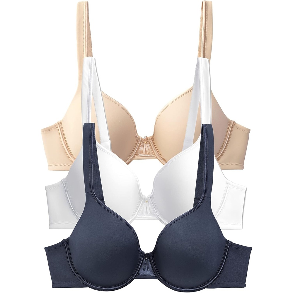image:imageVanity Fair Womens Bra with 2Way Convertible Straps Body Caress Full Coverage Lightly Lined Cups Up to DdUnderwire 3 Pack BlackWhiteBeige