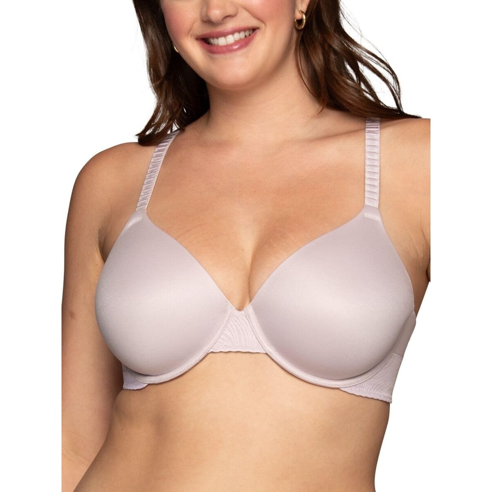 image:imageVanity Fair Womens Effortless Underwire Bra Buttery Soft Fabric amp Lightweight Memory Foam Cups up to DDCareless Lilac Lace