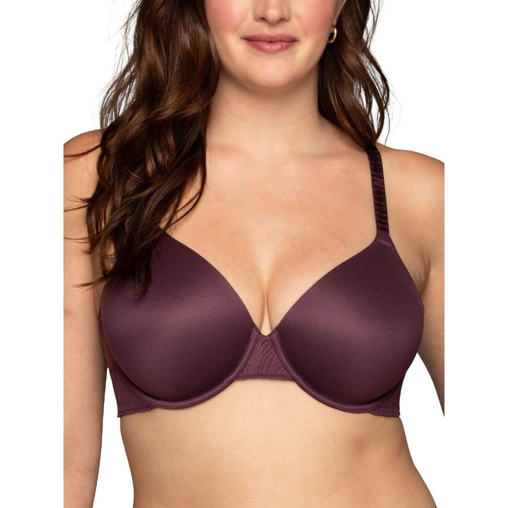 image:imageVanity Fair Womens Effortless Underwire Bra Buttery Soft Fabric amp Lightweight Memory Foam Cups up to DDMidnight Plum Lace