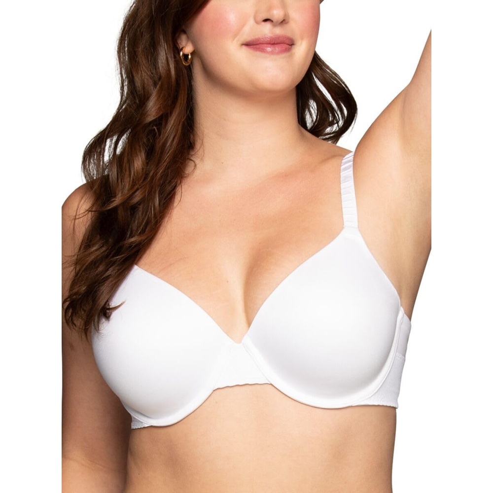 image:imageVanity Fair Womens Effortless Underwire Bra Buttery Soft Fabric amp Lightweight Memory Foam Cups up to DDStar White Lace