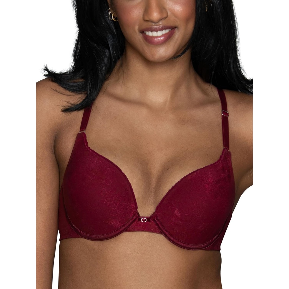 image:imageVanity Fair Womens Ego Boost Push Up Bra Adds Up to One Full Cup Size Underwire Push Up Bras for WomenDesigner Red