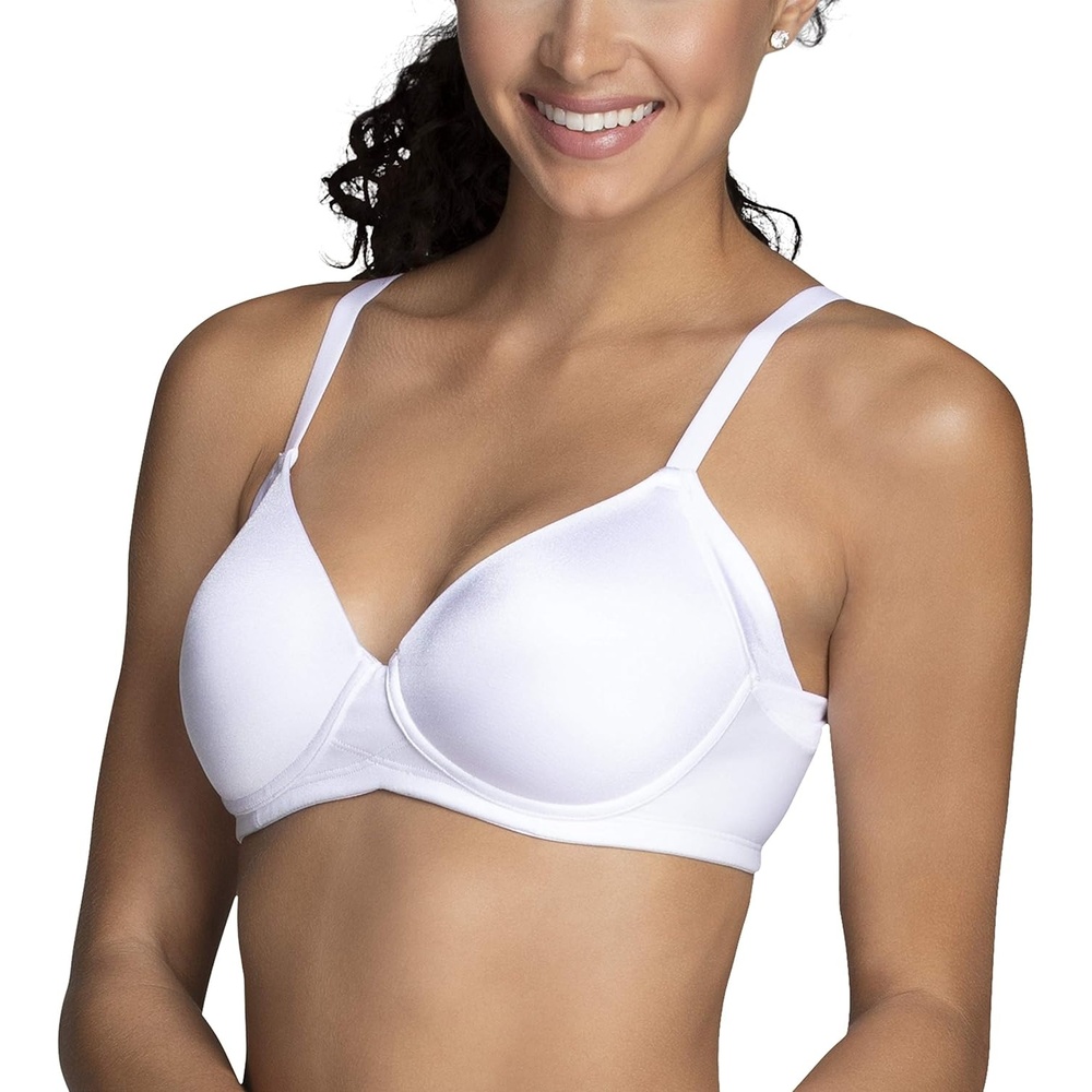 image:imageVanity Fair Womens Full Coverage Beauty Back Smoothing Bra 4Way Stretch Fabric Lightly Lined Cups up to DDFull Coverage Wirefree Star White