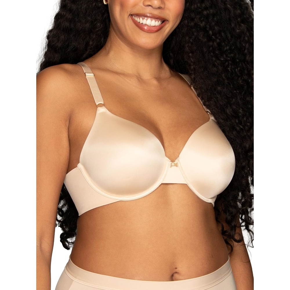 image:imageVanity Fair Womens Full Coverage Beauty Back Smoothing Bra 4Way Stretch Fabric Lightly Lined Cups up to DDUnderwire Beige