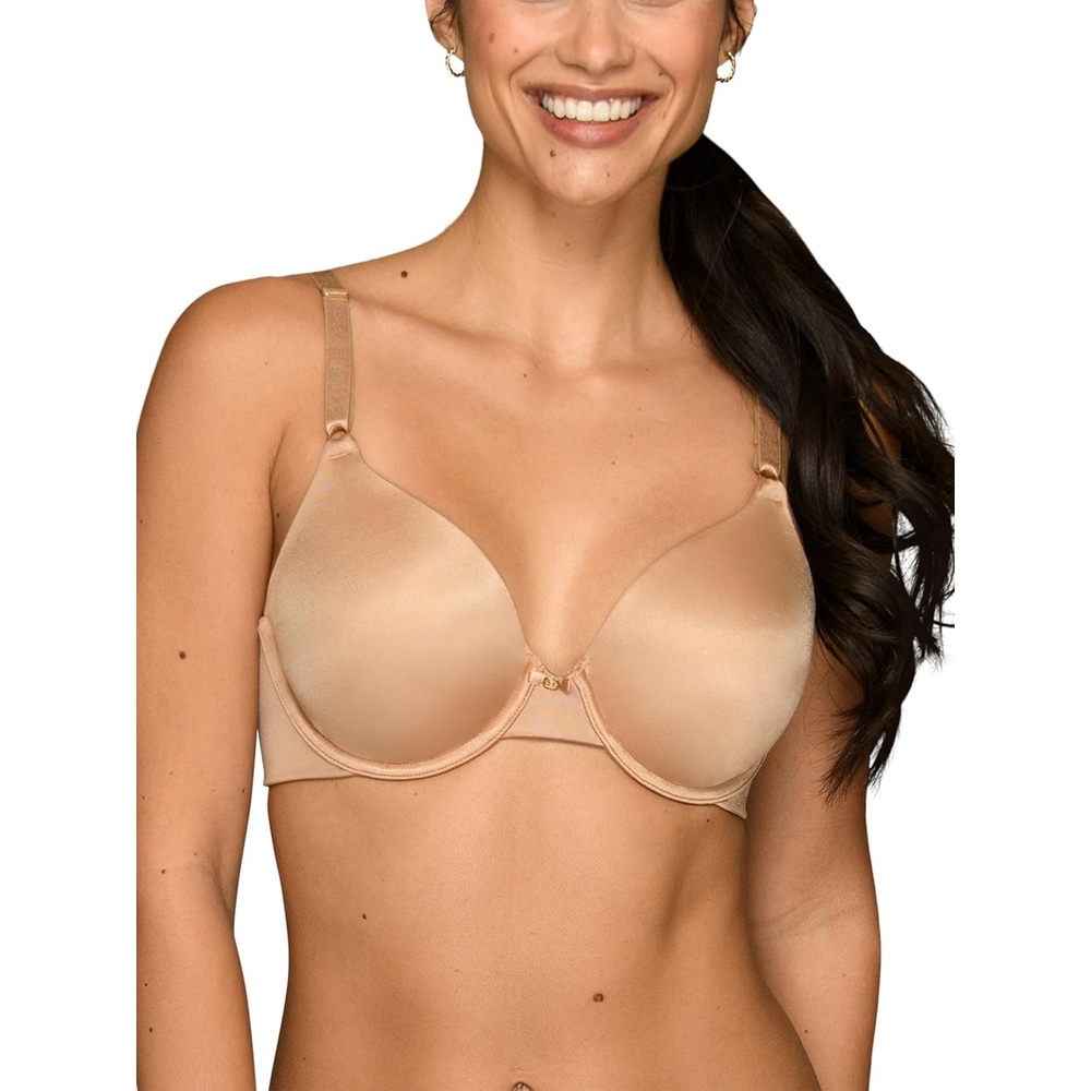 image:imageVanity Fair Womens Full Coverage Beauty Back Smoothing Bra 4Way Stretch Fabric Lightly Lined Cups up to DDUnderwire Totally Tan
