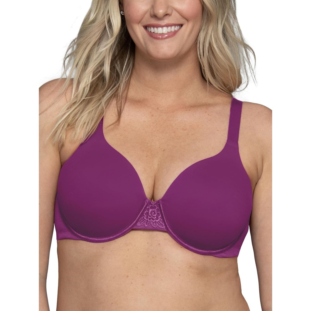 image:imageVanity Fair Womens Full Figure Beauty Back Smoothing Bra 4 Way Stretch Fabric Lightly Lined Cups up to HUnderwire Fabulous Fuchsia