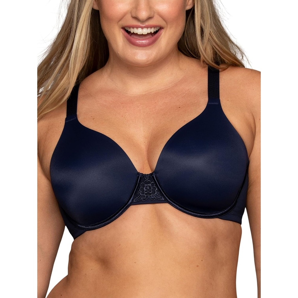 image:imageVanity Fair Womens Full Figure Beauty Back Smoothing Bra 4 Way Stretch Fabric Lightly Lined Cups up to HUnderwire Navy