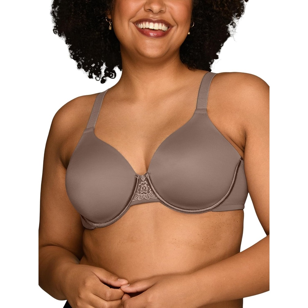 image:imageVanity Fair Womens Full Figure Beauty Back Smoothing Bra 4 Way Stretch Fabric Lightly Lined Cups up to HUnderwire Walnut