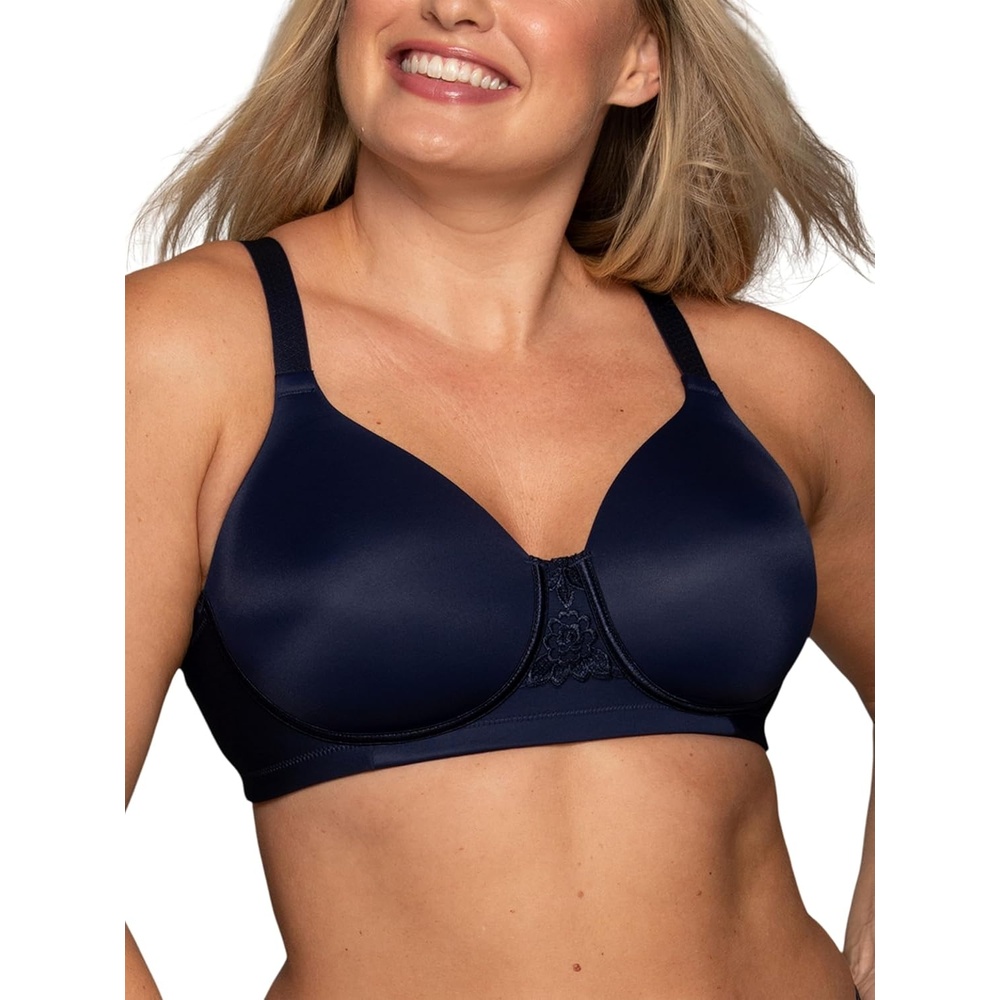 image:imageVanity Fair Womens Full Figure Beauty Back Smoothing Bra 4 Way Stretch Fabric Lightly Lined Cups up to HWirefree Navy