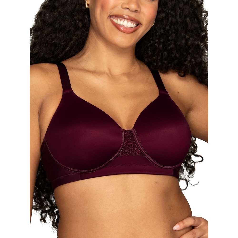 image:imageVanity Fair Womens Full Figure Beauty Back Smoothing Bra 4 Way Stretch Fabric Lightly Lined Cups up to HWirefree Sophisticated Plum