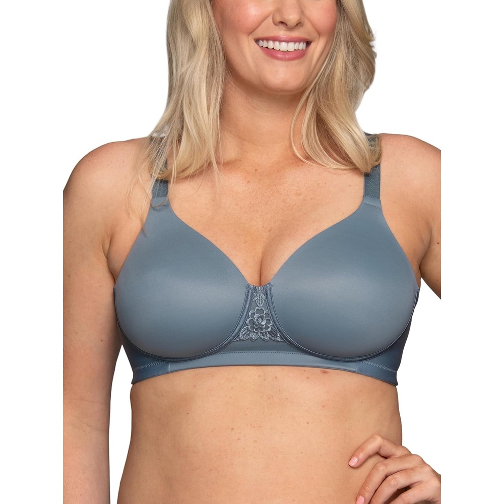 image:imageVanity Fair Womens Full Figure Beauty Back Smoothing Bra 4 Way Stretch Fabric Lightly Lined Cups up to HWirefree Steele Blue