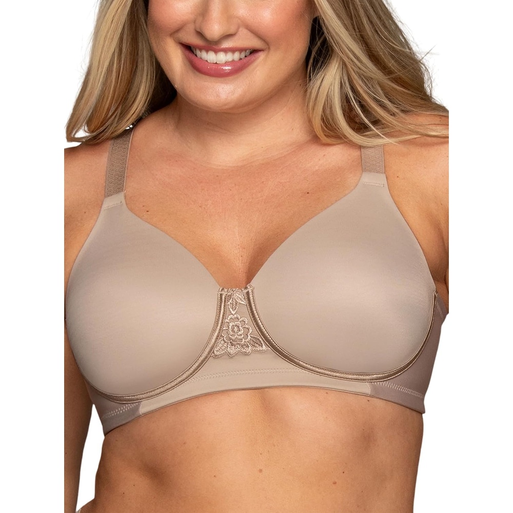 image:imageVanity Fair Womens Full Figure Beauty Back Smoothing Bra 4 Way Stretch Fabric Lightly Lined Cups up to HWirefree Toasted Coconut
