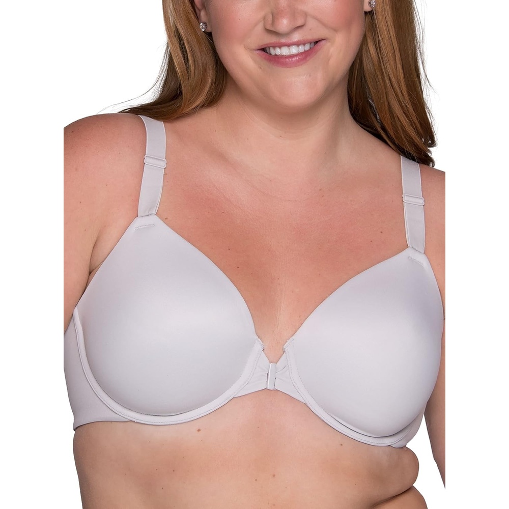 image:imageVanity Fair Womens Full Figure Front Closure Bra Beauty Back Smoothing Lightly Lined Cups up to DDDStudio Grey