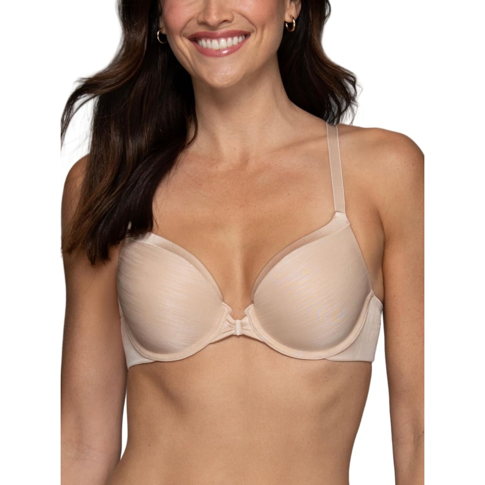 image:imageVanity Fair Womens Illumination Front Closure Bra 3Way Convertible Straps Lightly Lined Cups up to DDBeige
