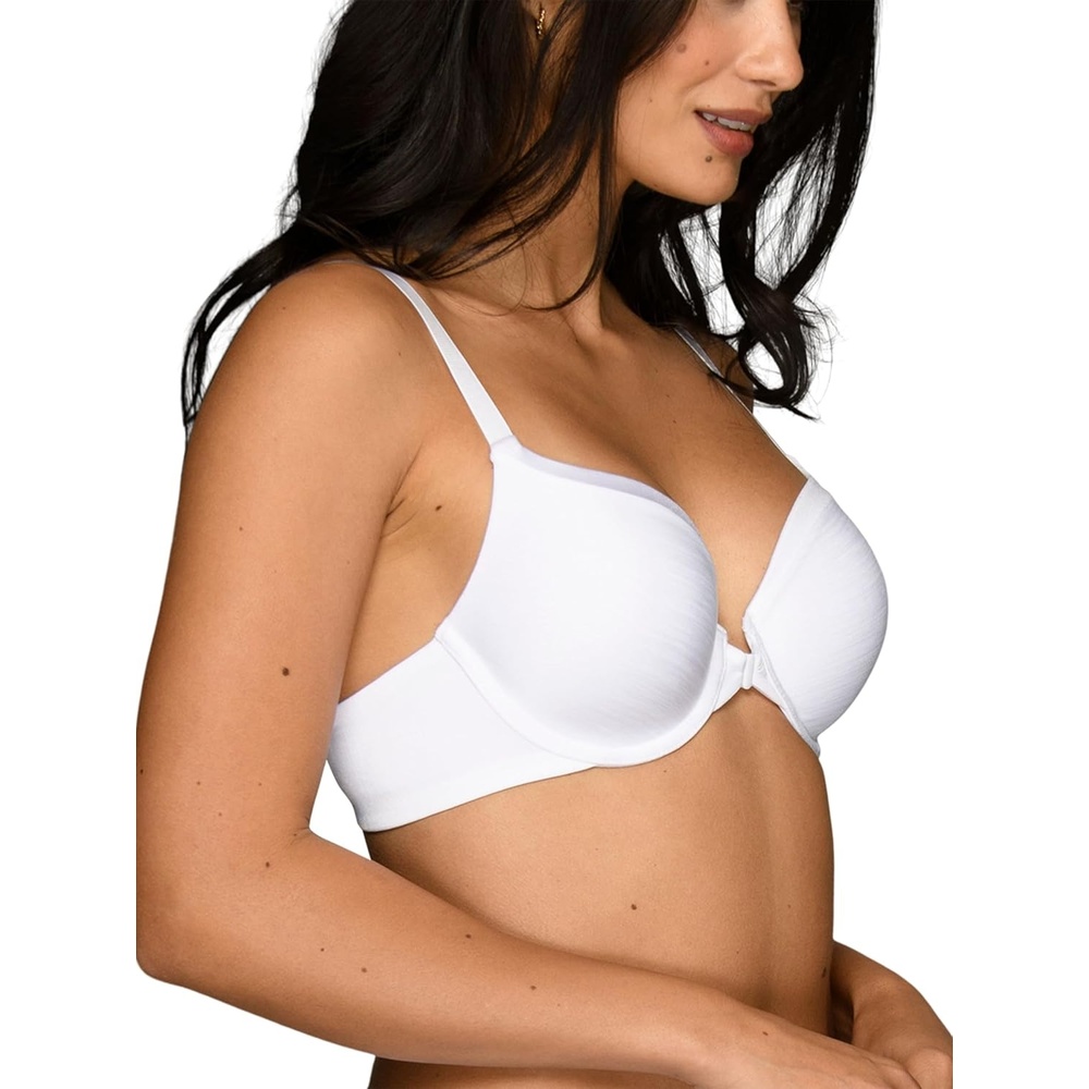 image:imageVanity Fair Womens Illumination Front Closure Bra 3Way Convertible Straps Lightly Lined Cups up to DDWhite