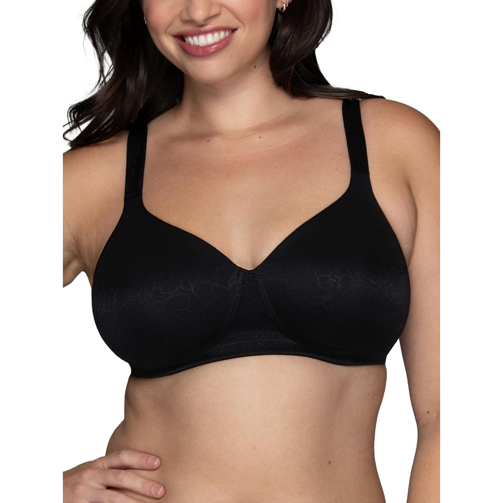 image:imageVanity Fair Womens Perfect TShirt Bra Body Shine Full Coverage Lightly Lined Cups up to DDWirefree Black Jacquard