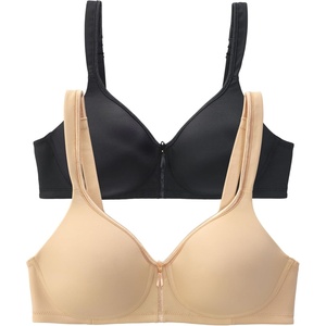 image:imageVanity Fair Womens Bra with 2Way Convertible Straps Body Caress Full Coverage Lightly Lined Cups Up to DdWirefree  2 Pack  BlackBeige