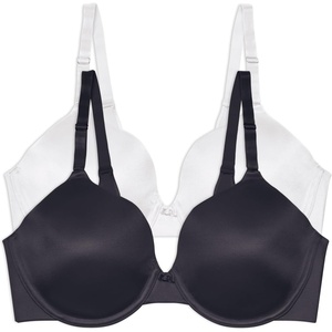 image:imageVanity Fair Womens Full Coverage Beauty Back Smoothing Bra 4Way Stretch Fabric Lightly Lined Cups up to DDUnderwire  2 Pack  BlackWhite
