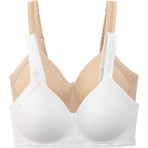 image:imageVanity Fair Womens Medium Impact Sports Bras for Women Breathable Moisture Wicking Padded Cups up to DDDWireless  2 Pack  NeutralWhite