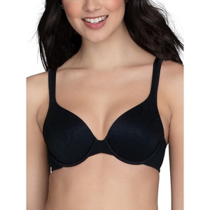 image:imageVanity Fair Womens Perfect TShirt Bra Body Shine Full Coverage Lightly Lined Cups up to DDUnderwire  Black Jacquard