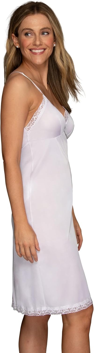 image:imageVanity Fair Womens AntiStatic Nylon Full Slips for Under Dresses S5XLLace 24 White