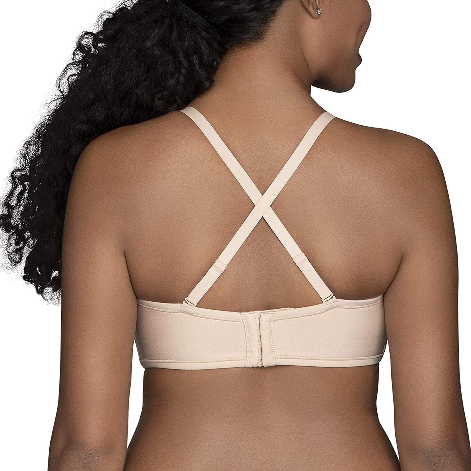 image:imageVanity Fair Womens Beauty Back Smoothing Strapless Bra 4Way Stretch Fabric Lightly Lined Cups up to HRose Beige