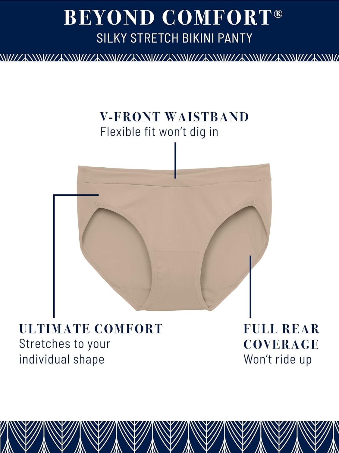 image:imageVanity Fair Womens Beyond Comfort Bikini PantiesSilky Stretch Berry Best