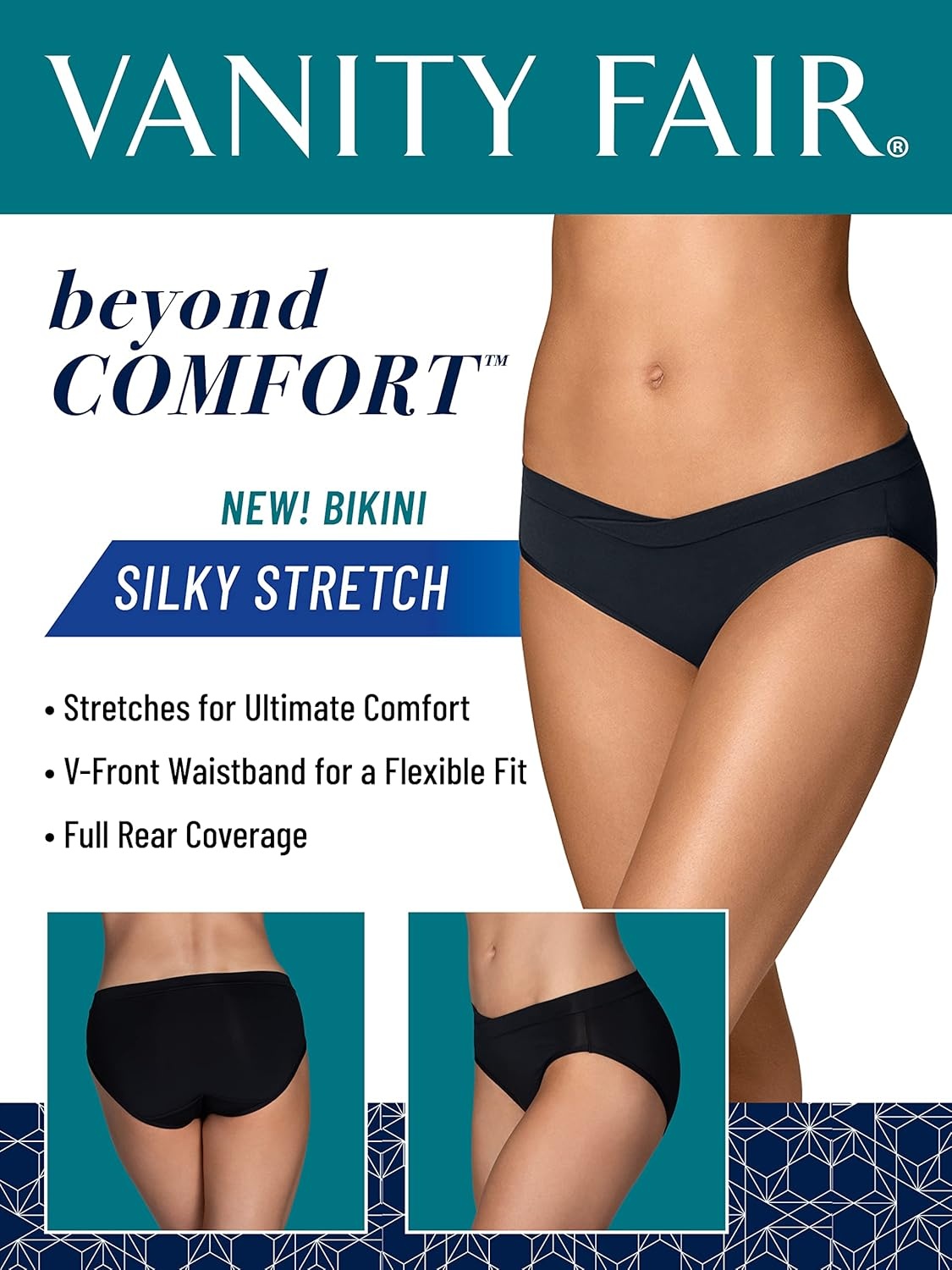 image:imageVanity Fair Womens Beyond Comfort Bikini PantiesSilky Stretch Quartz