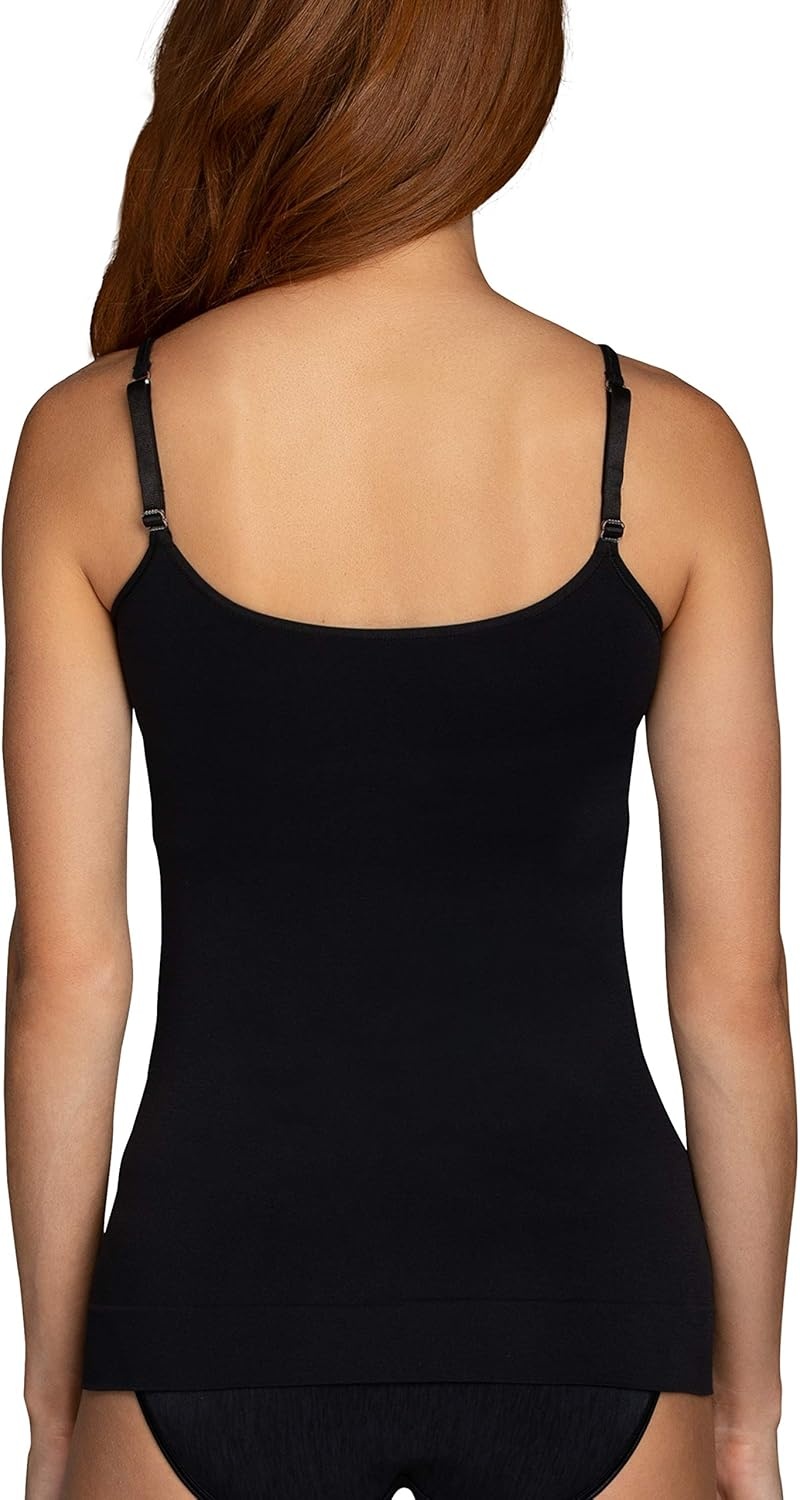 image:imageVanity Fair Womens Camisole Tops Everyday Layers Tank Top for Women Cami for WomenSeamless Cami Midnight Black
